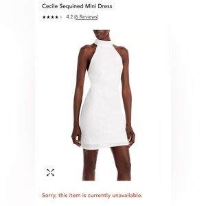 White halter, sequin dress.